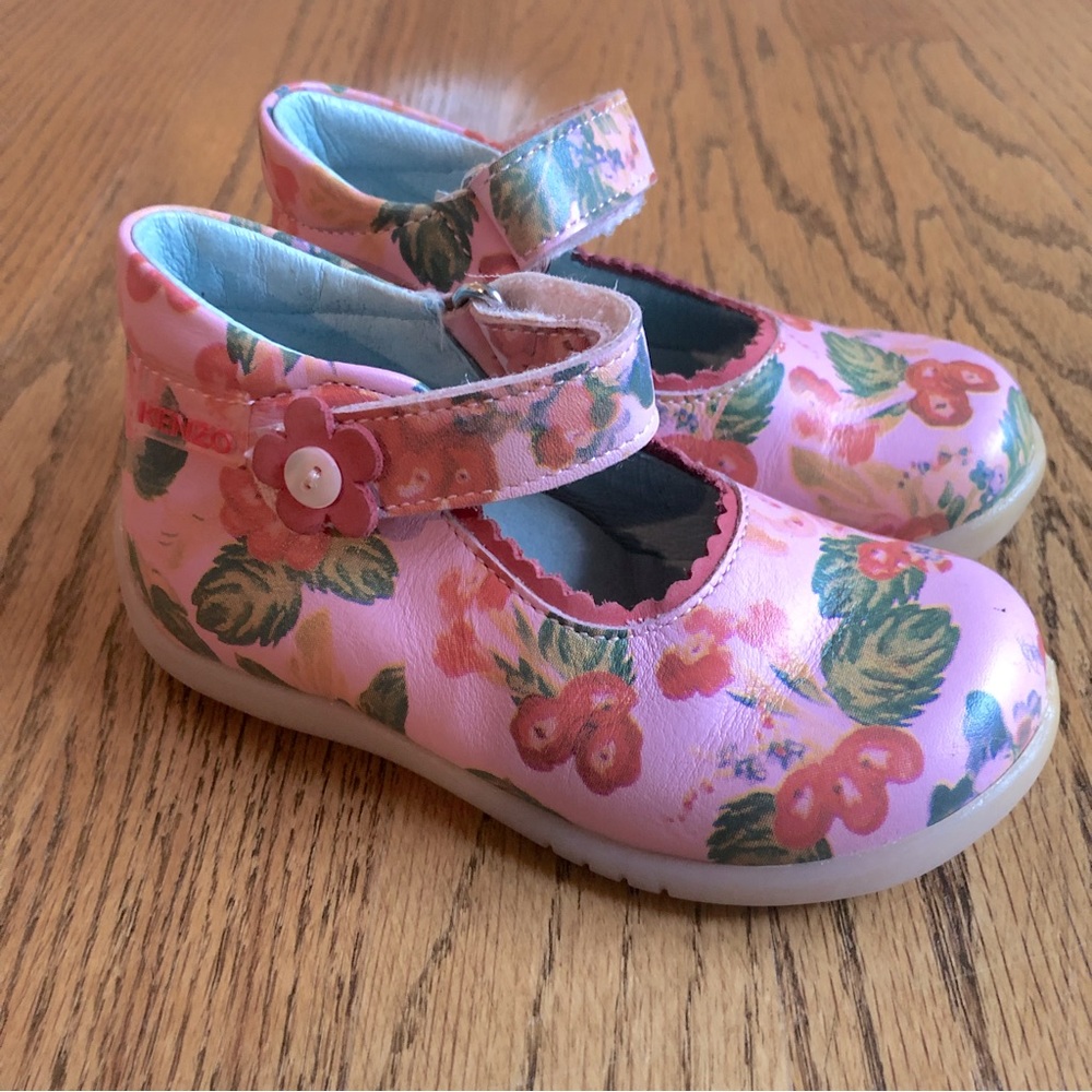 Kenzo Floral Printed Leather Shoes